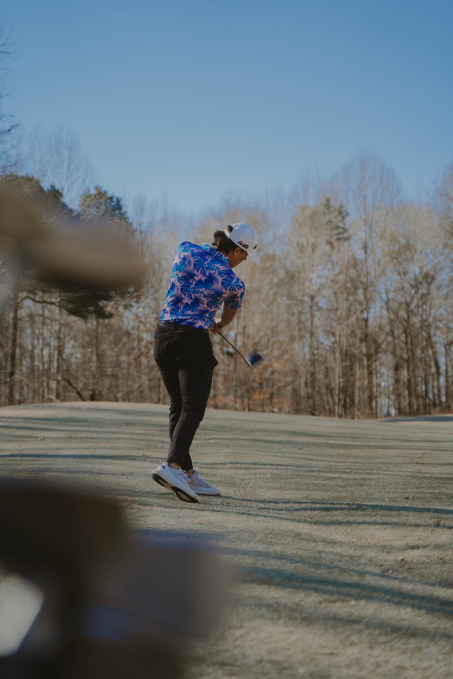 wild tropical golf polos by flippin birdies to bring good vibes to the course with their bright and cool golf polo patterns.